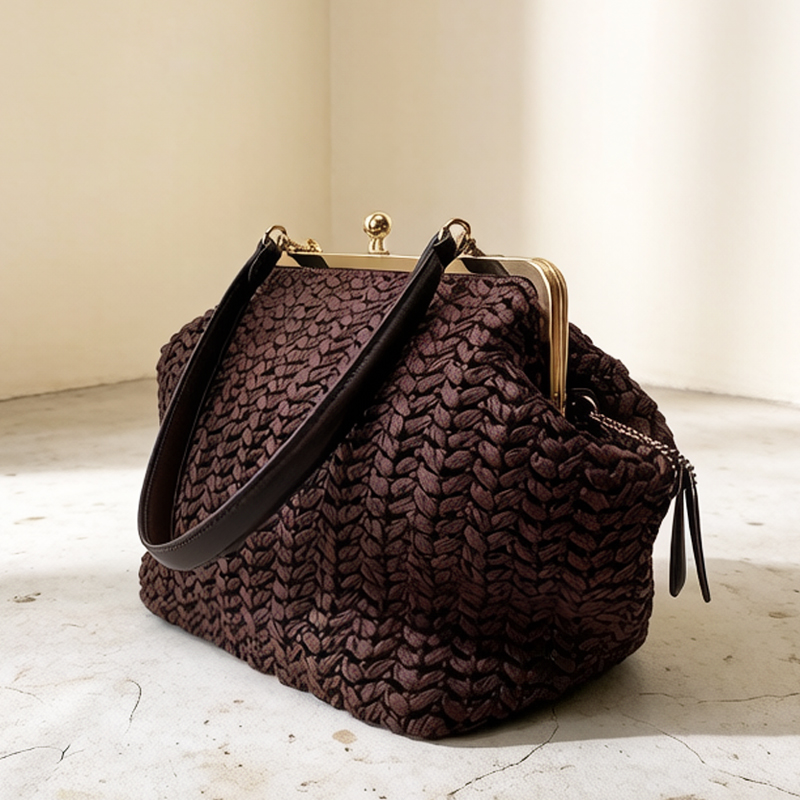 Women'S Vegan Bags - Tas Pantai Raffia Anyaman Tangan Model