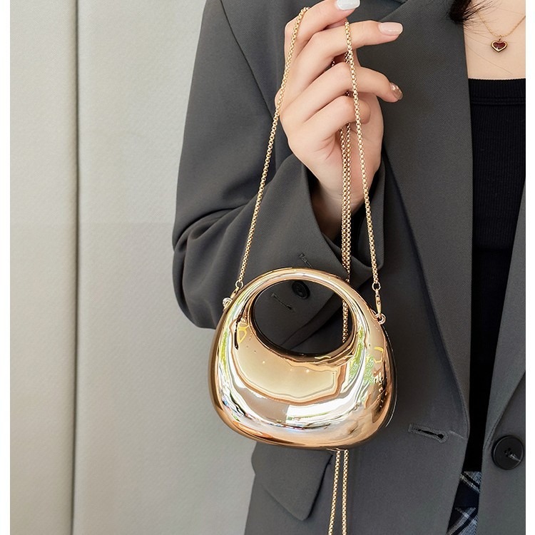 Women Bags Luxury - Tas Malam Mini Emas, Dompet dan