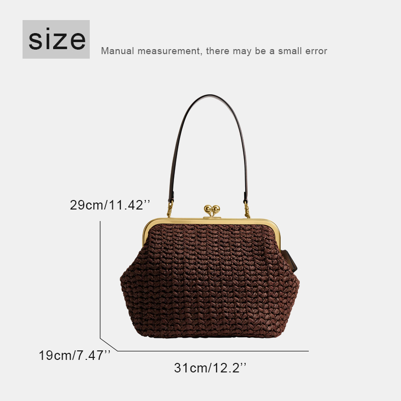 Tas Pantai Raffia Anyaman Tang - Women'S Vegan Bags ulasan dan harga