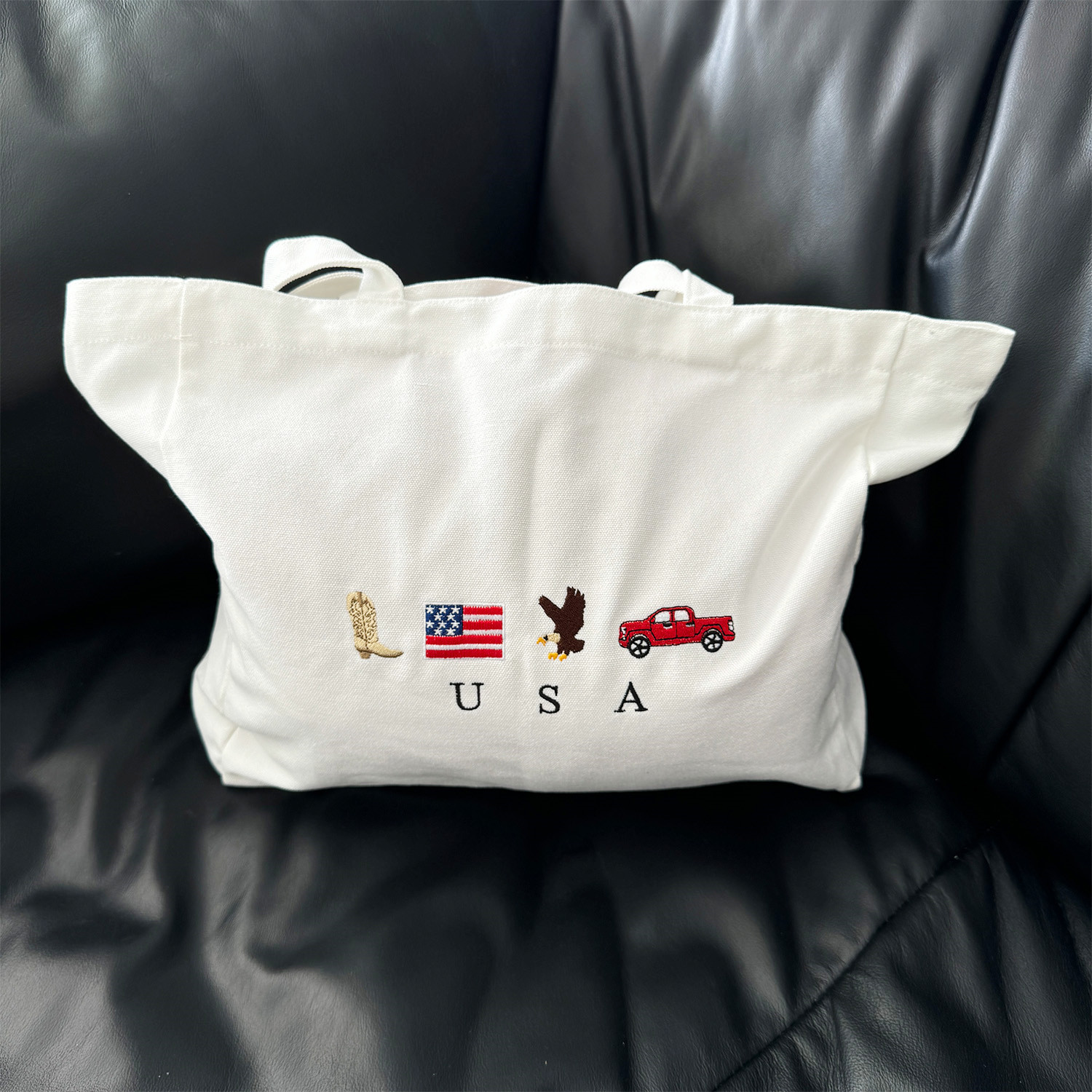 Tas Tote kanvas putih bordir I - Women Bags Ck ulasan dan harga