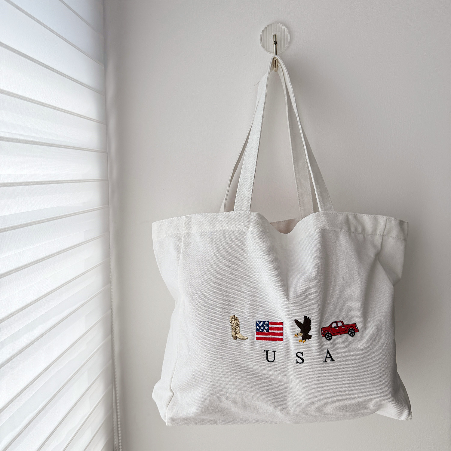Tas Tote kanvas putih bordir I - Women Bags Ck ulasan dan harga