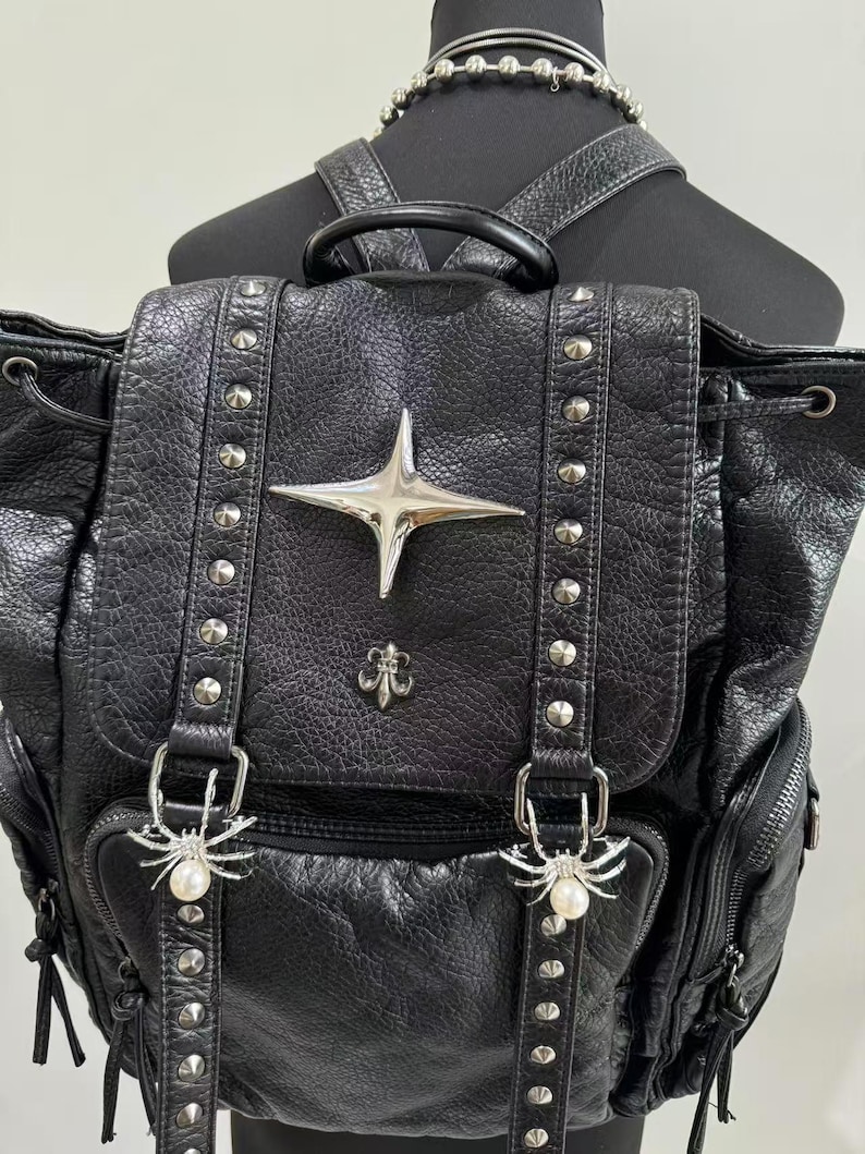 Tas Bahu Kulit PU Punk Gotik R - Women'S Vegan Bags ulasan dan harga