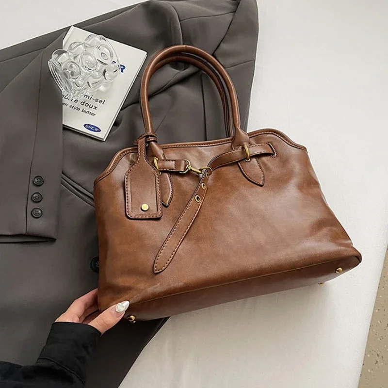 Tas Tote Retro Kulit PU untuk  - Women Bags For Airport ulasan dan harga