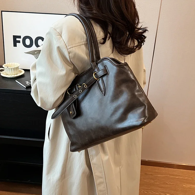 Tas Tote Retro Kulit PU untuk  - Women Bags For Airport ulasan dan harga