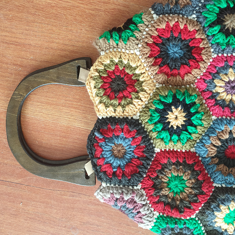 Tas Tangan Wanita Rajut Granny - Women'S Vegan Bags ulasan dan harga